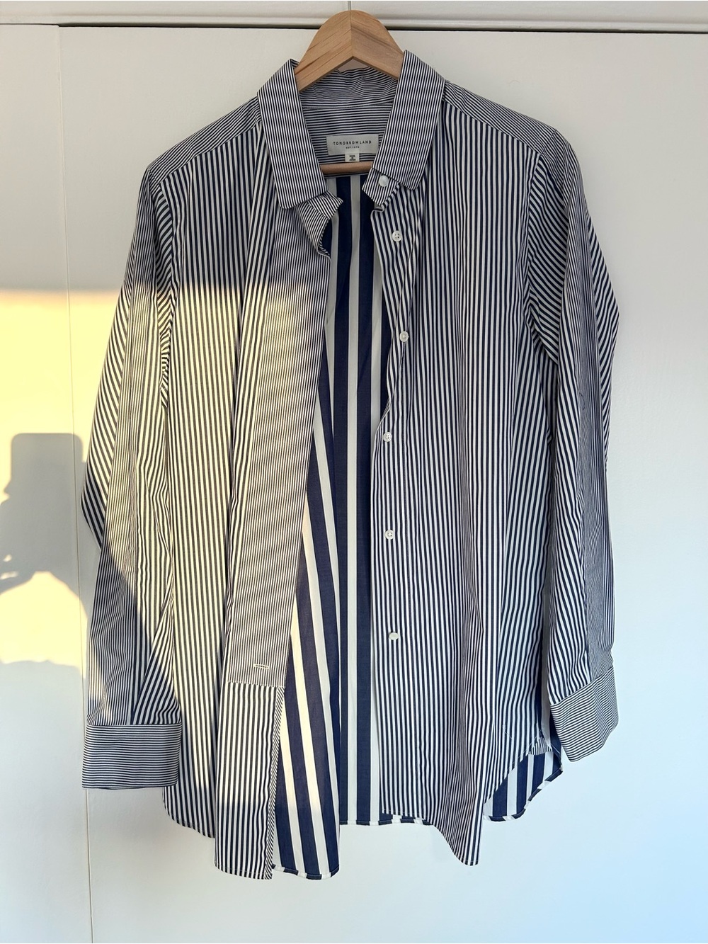 TOMORROWLAND Vertical Stripe Button-Down Shirt